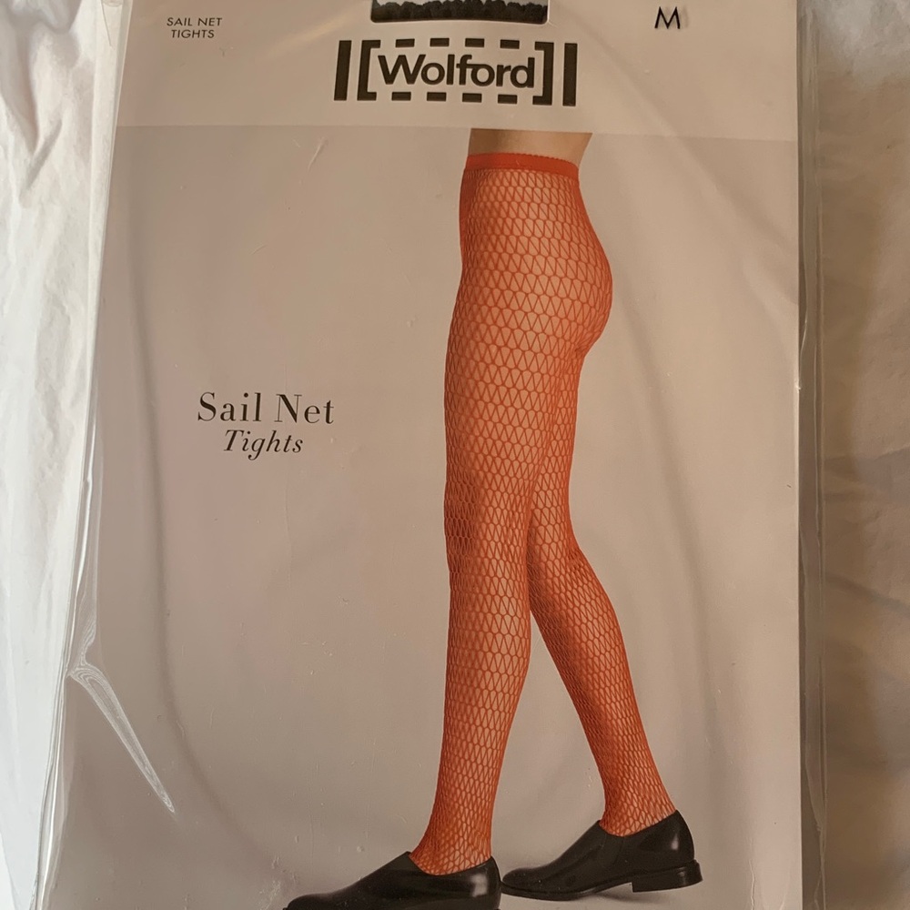 Wolford Sail Net Tights in Black M